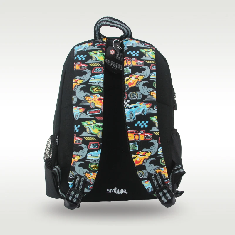 Plecak szkolny dla chłopców, czarny plecak z motywem samochodu, kawaii, torby modelarskie dla dzieci w wieku 3-7 lat, 14 cali