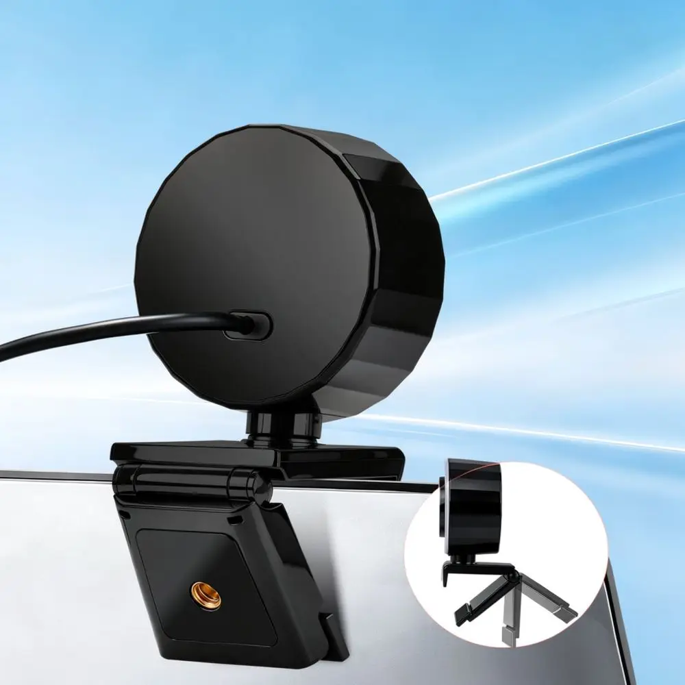 USB Computer Camera 4K Resolution Autofocus Webcam With Privacy Cover And Ring Light For PC Laptop Online Teaching Video Meeting