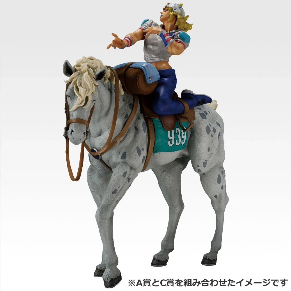 Official Genuine In Stock Bandai Ichiban Kuji Johnny Joestar Figure Anime Jojo's Bizarre Adventure Steel Ball Run Model Toy
