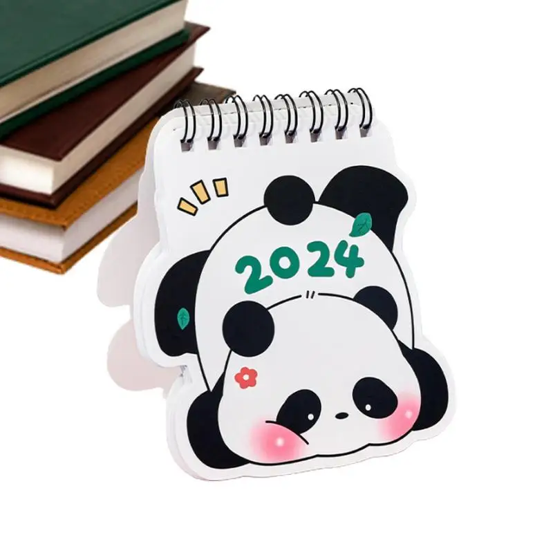 2024 Small Desk Calendar Mini Desk Calendar From June 2023 Dec 2024 Small Calendar Portable Cute Pandas Planning Organizing Dail