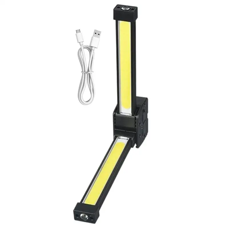 

Portable Fold LED Flashlight 7-grades Dimming Multifunctional Magnet Work Light USB Charging Emergency Outdoor Camping Light