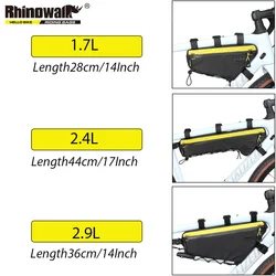 Rhinowalk Bike Frame Bottom Tube Bag Water-Resistant 1.7L/2.4L/2.9L Bicycle Triangle Bag For MTB&Road Cycling Triangular