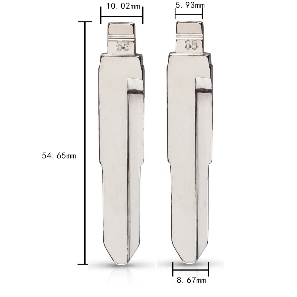 KEYYOU Good Quality Replacement Metal Blank Uncut Flip KD Remote Key Blade Type #68 for Lioncel V3