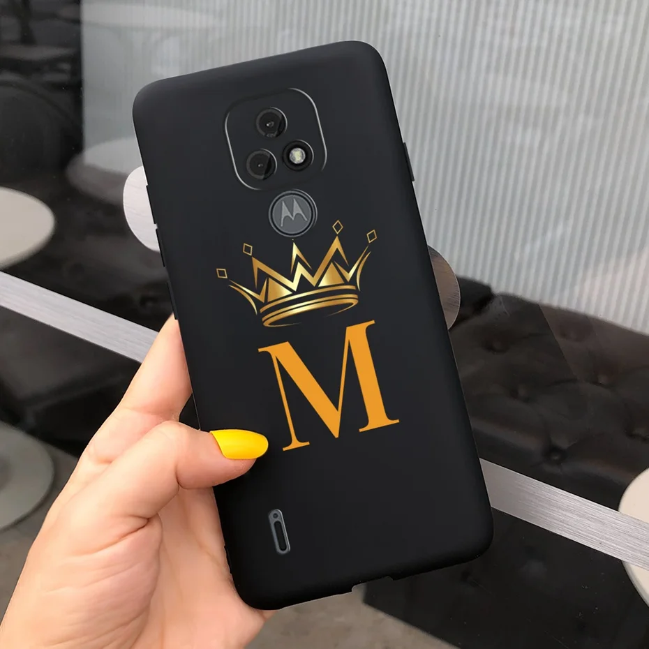 Luxury Letter Phone Case For Motorola Moto E7 E7i Power Moto E7 Plus 2020 Soft Black Silicon Cases For MOTOE7 E 7 7i Powe E7plus