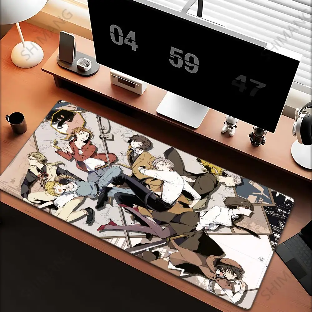 

Anime Bungou Stray Dogs Mousepad Large Gaming Mouse Pad LockEdge Thickened Computer Keyboard Table Desk Mat