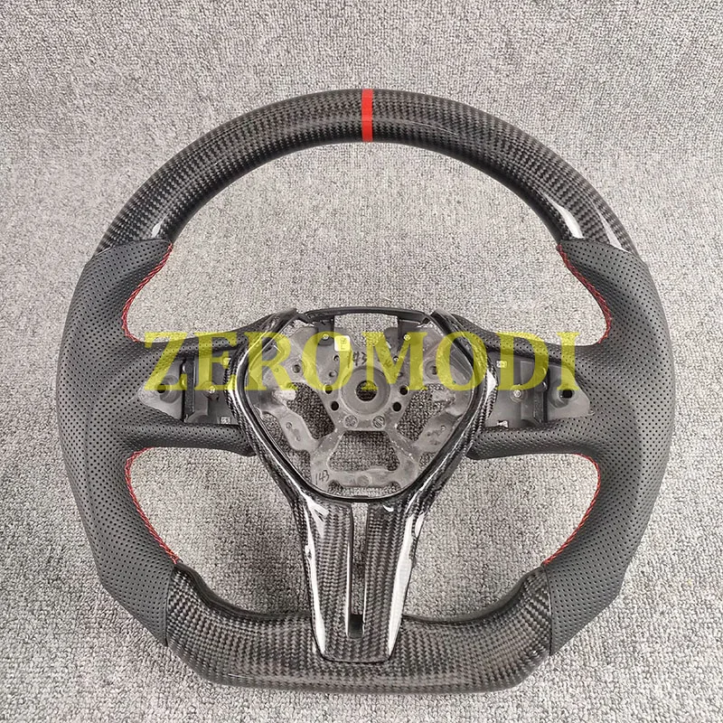 

Carbon Fiber Steering Wheel with Leather for Infiniti Q50 Q50L Q60 Q60L QX50 QX55 2018-2022