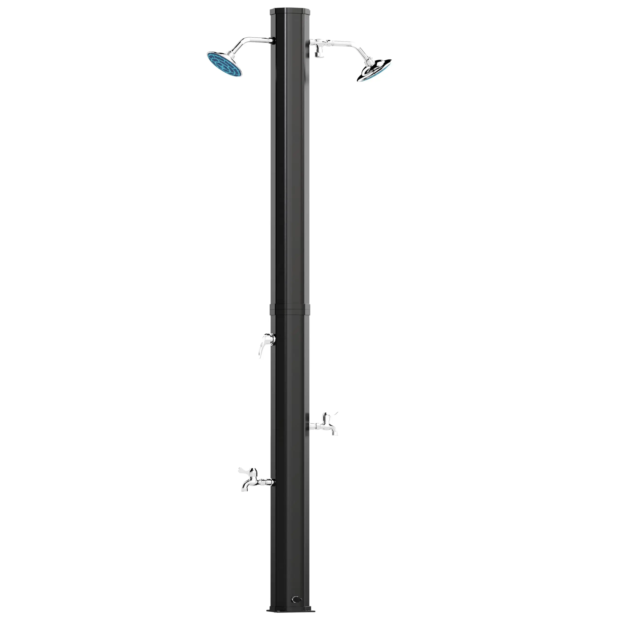 9.2 Gal Solar Heated Outdoor Shower 7.1F 2-Section 2 Foot Showers