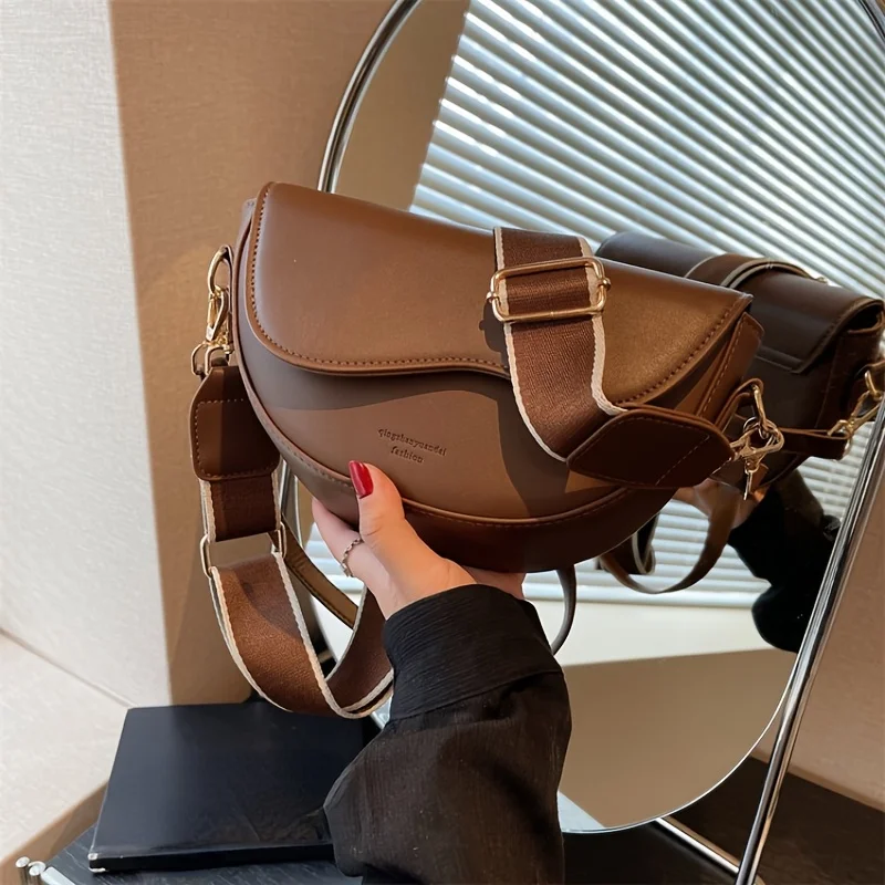 حقائب كتف كلاسيكية للنساء، محفظة كروس متينة وبسيطة مع حزام قابل للتعديل، حقيبة الإبط اليومية، حقيبة نسائية أنيقة #2