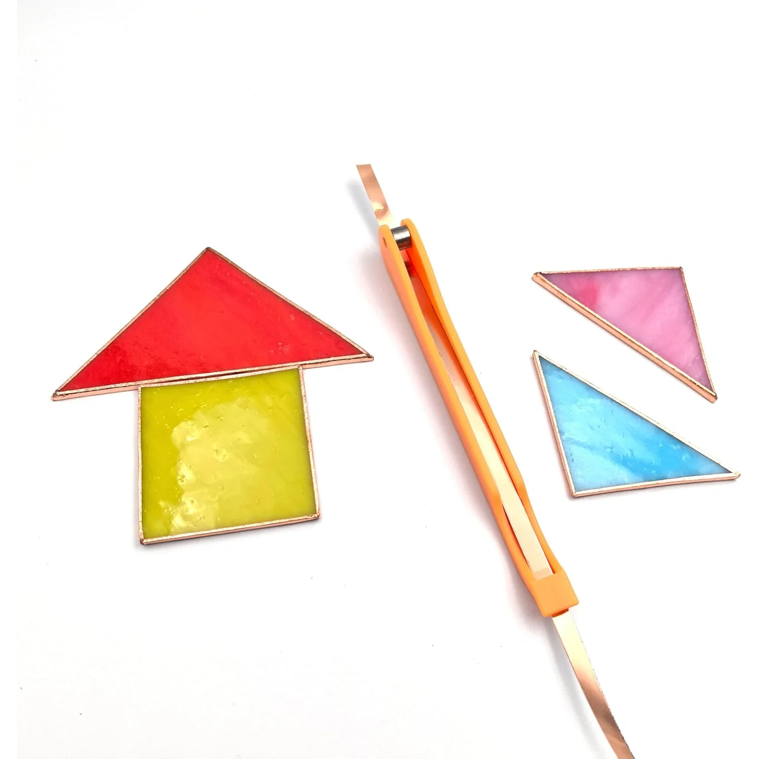 7/32-Inch Handheld Stained Glass Hot Stamping Tool Portable Efficient Copper Foil Stamping Tool for DIY Craft Enthusiasts Beginn