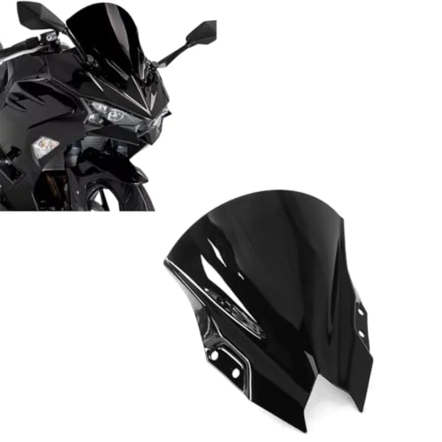 

Motorcycle Windshield for Kawasaki Ninja 500 Ninja500 Ninja 500 SE 2024 2025 Spoiler Fairing Acrylic Double Bubble Windscreen S