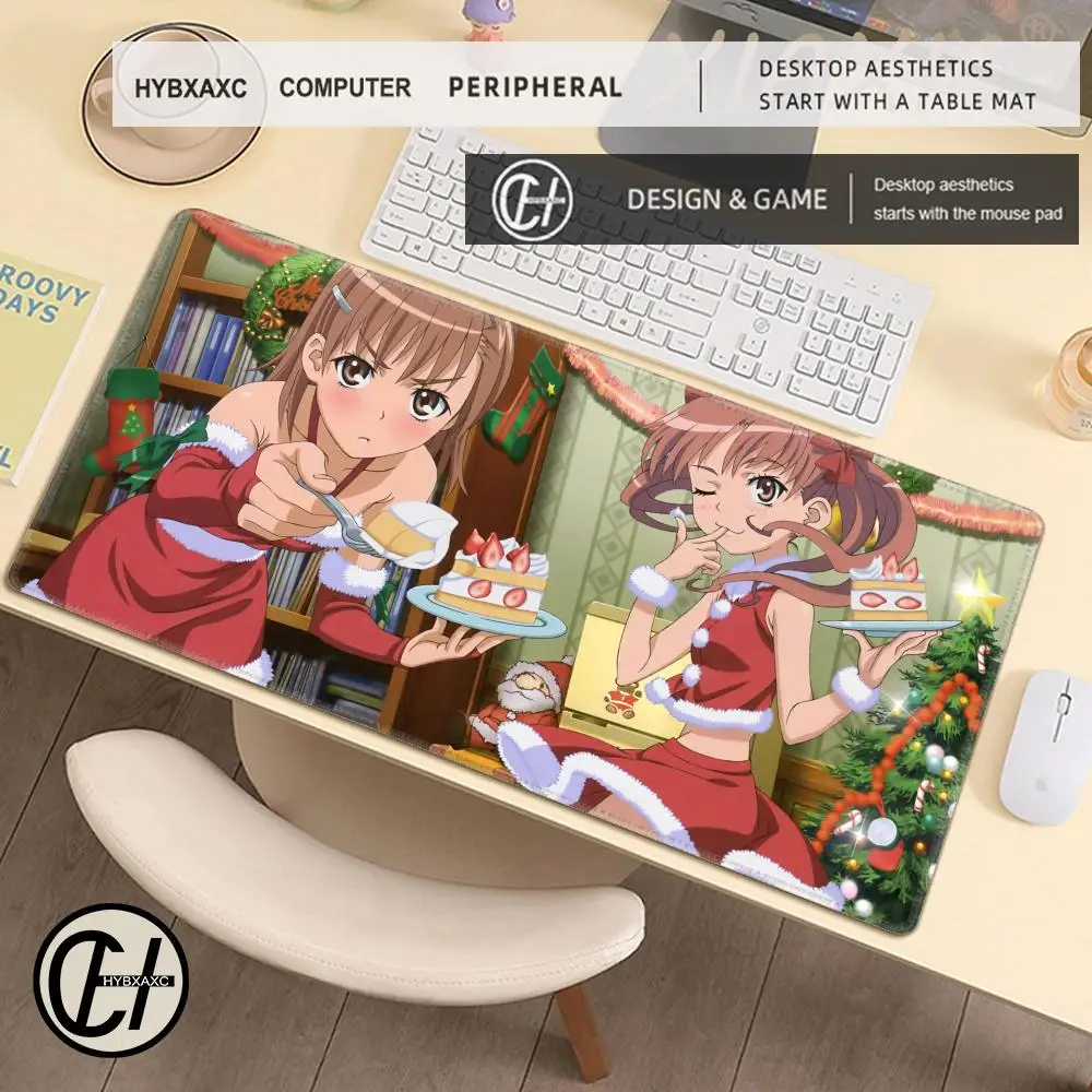 C-Certain Scientific R-Railgun Anime Mouse Pad Cute HD Desk Pad Extended Gaming Keyboard Mat Large HYBXAXC XXL Gamer Mouse Pad