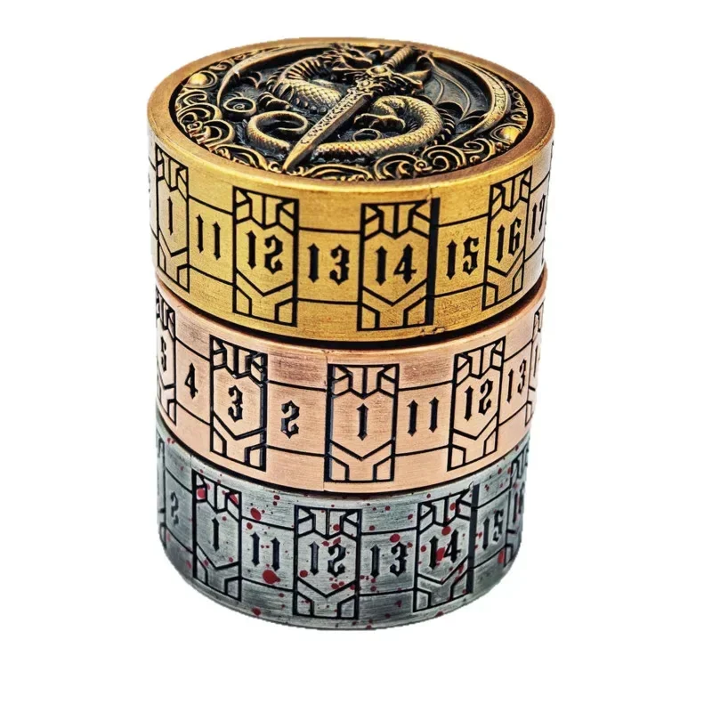 Metal 20 sided dice spinning gyroscope Fidget beads polyhedral dice decompression game suitable for game enthusiasts to give him