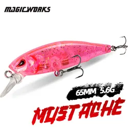 Magic Works Minnow Hard Lokt 5.6G 65Mm Vissen Wobblers Harde Aas Forel Mini Kunstmatige Vissen Aas Plastic Visgerei