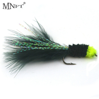 MNFT 6PCS 6# Green Egg Sucking Leech Woolly Bugger Streamers Fly Trout Bass and Steelhead Fishing Lures