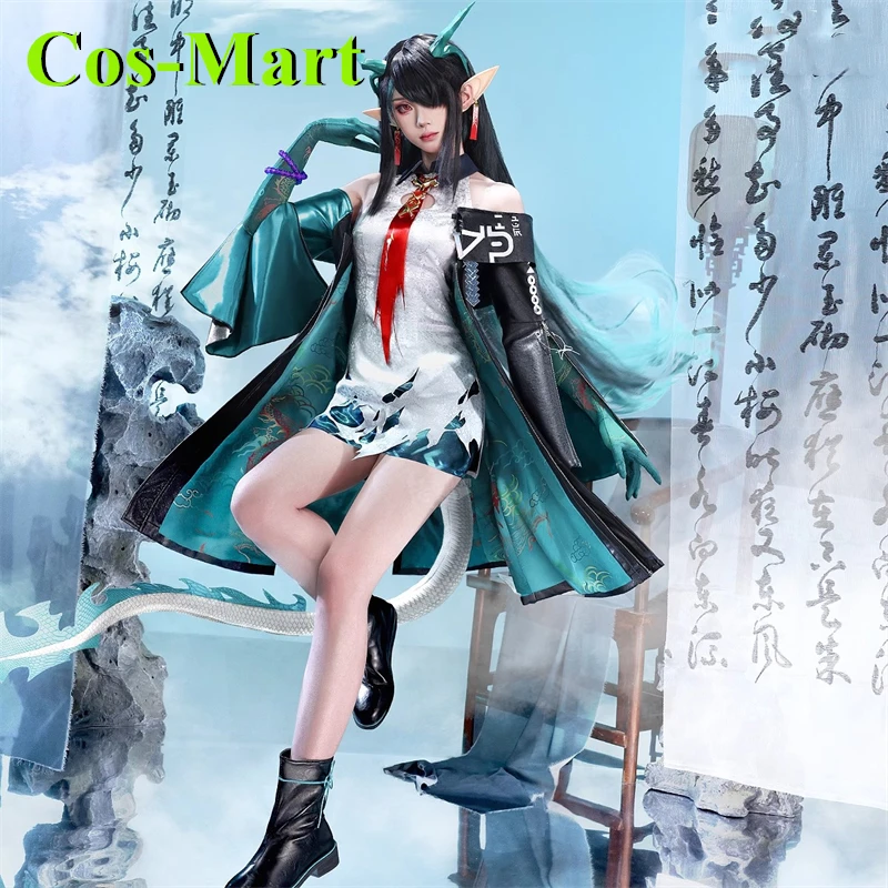 

Cos-Mart Game Arknights Dusk Cosplay Costume RHODE ISLAND Sweet Elegant New Year Cheongsam Activity Party Role Play Clothing