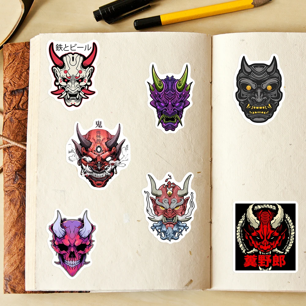 Cyberpunk Devil Head Stickers Cool DIY Toys Gift Decorative Decal for Scrapbook Junk Journals Laptop Notebook Bottles Waterproof