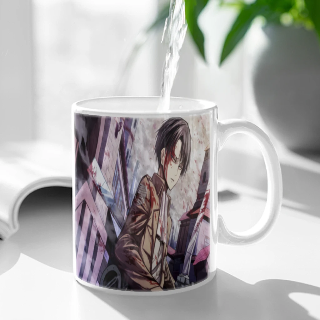 Anime Attack On Titan Soldier Commander Eren Coffee Mug 11oz Fun Ceramic Coffee Tea Cocoa Cup Handle Tea Drink Cup