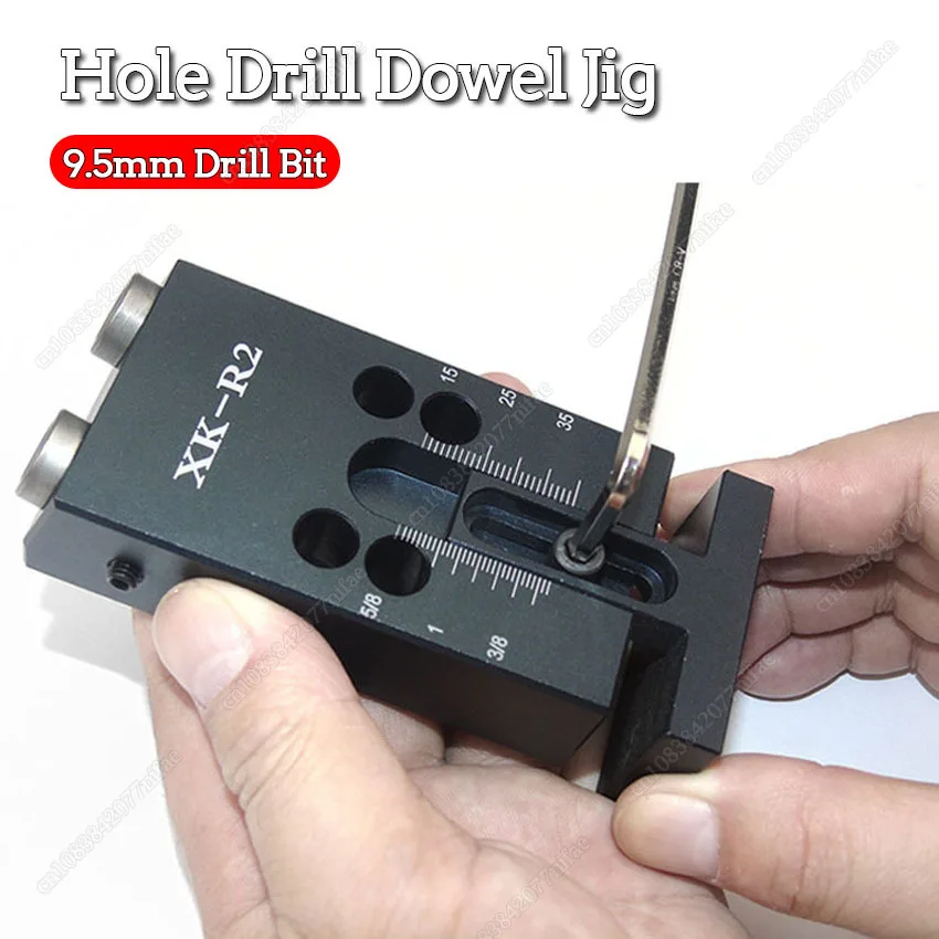 Pocket Hole Screw Jig Dowel 9.5mm Drill Bits Joinery Jig Kit Carpenters Oblique Hole Locator Guide Joint Angle Locator Tool