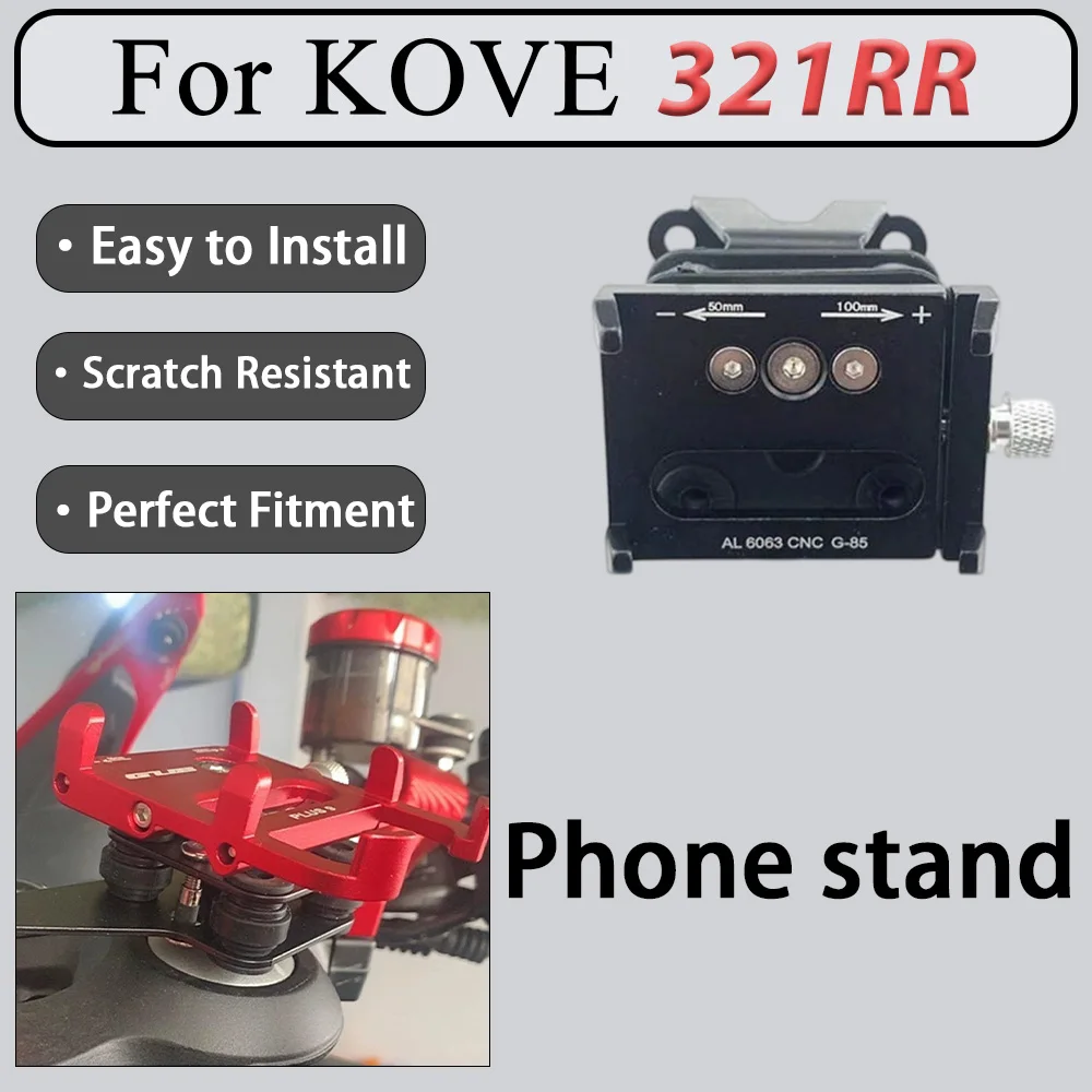 For KOVE 321RR Motorcycle Navigation Anti-Vibration Bracket: Clamps the handlebar without damaging the original vehicle tube