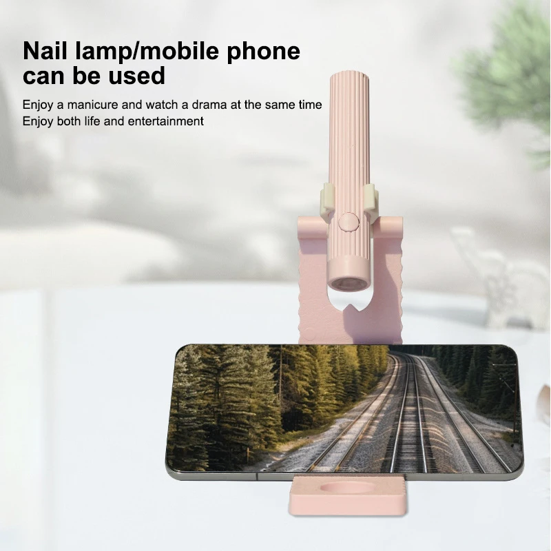 Mini UV Nail Light - Timers & Adjustable Stand, Handheld Nail Lamp for Gel Nails, Rechargeable Nail Dryer Flash Curing for Glue