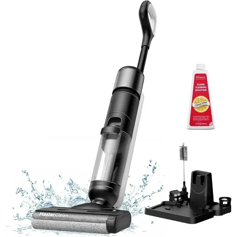 Cordless Vacuum Mop Combo, Wet and Dry Vacuum Cleaner with Self-cleaning Function and Long Running Time, LCD Display