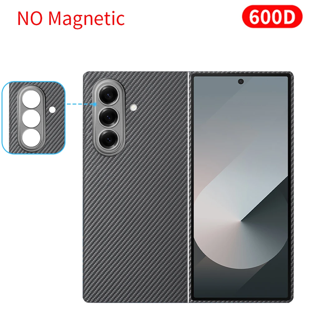 Voor samsung z fold 7 carbon case 600d kevlar aramidevezel magsafe stof ultradunne harde cover magnetische balck Slim light premium