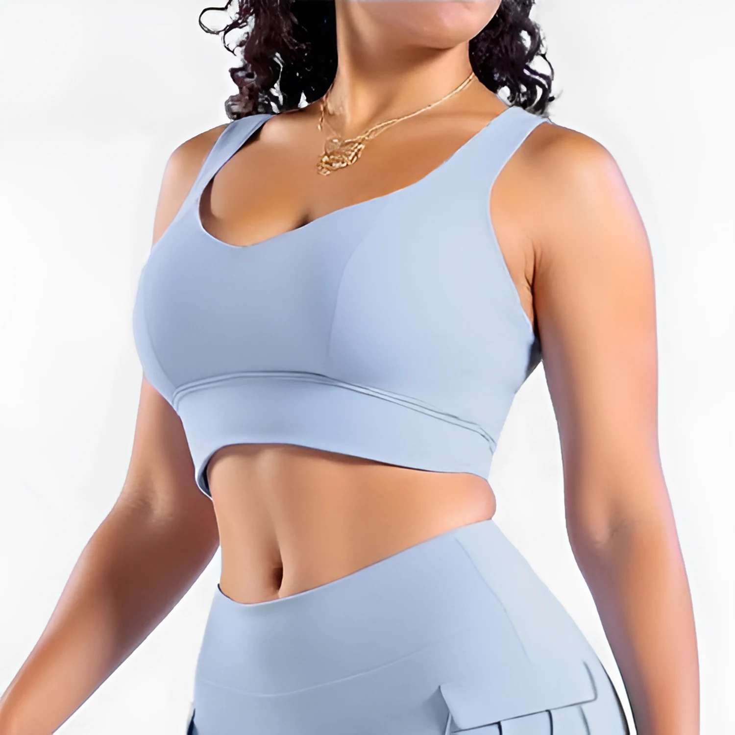 

NCLAGEN Women's Sports Bra High Support Impact Gym Clothes Yoga Tank Tops Back Hole Breathable Pilates Running Fitness Underwear