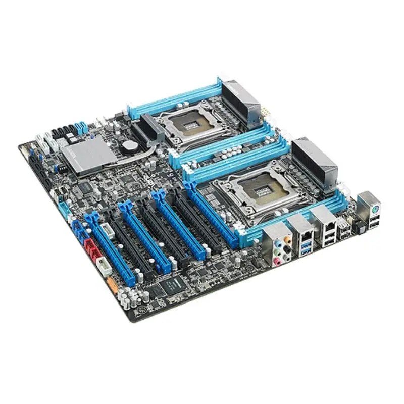 Used Motherboard ASUS Z9PE-D8 WS for Xeon E5 2650 v2 E5-2620 Processor DDR3 64GB RAM Intel C602 7×PCI-E 3.0X16 ATX SATA3 USB3.0