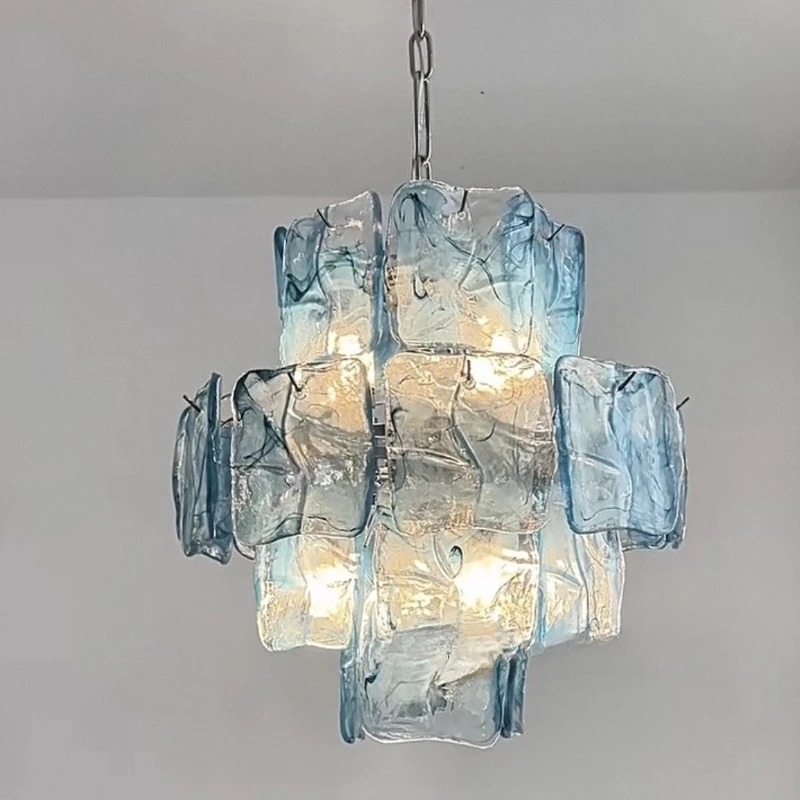 European Style Murano Dopamine Chandelier Living Room Bedroom Villa Balcony Stairs Up And Down By 50cm Three-color Adjustable