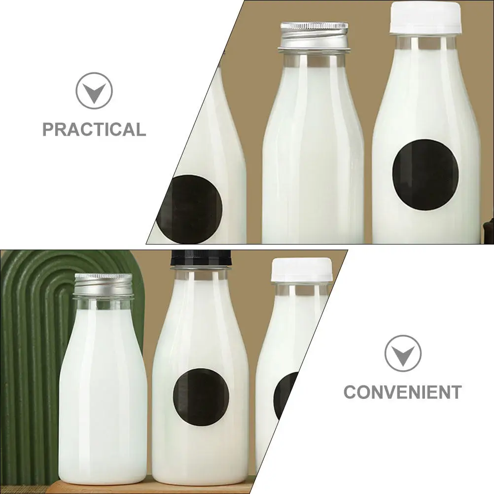 

10 шт. ПП-бутылки для молока с герметичной крышкой, для сока, напитков, йогурта, воды, портативные прозрачные контейнеры для напитков