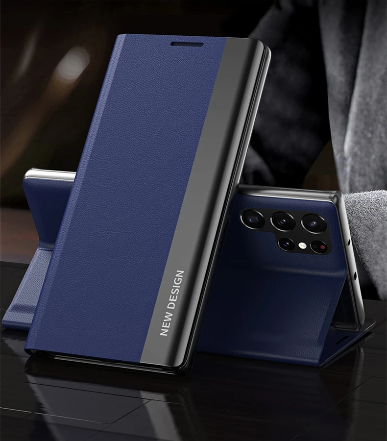 Leather Flip Wallet Phone Case For Samsung S26 Ultra S25 Edg