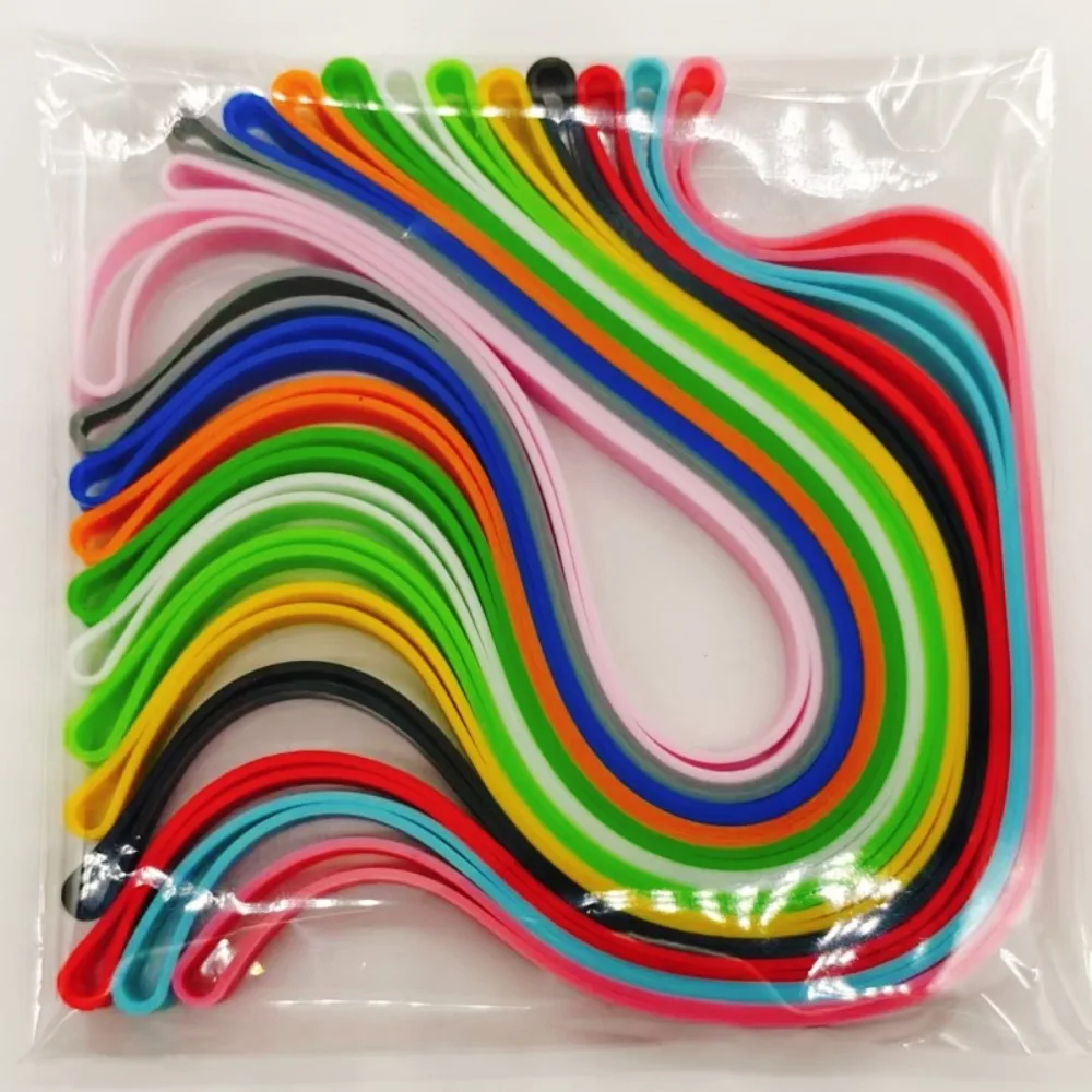 

6/12 Pcs Random Colors Rubber Bands Colorful Reusable Elastic Rubber Bands Stretchable Silicone Bag Wraps