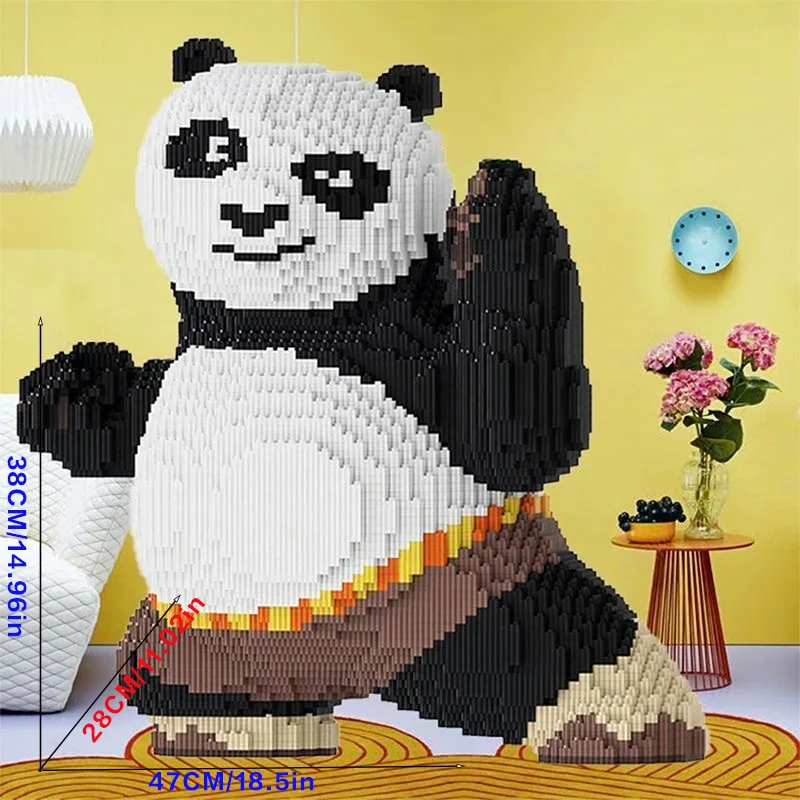 

26872 шт., модель строительного блока в виде панды, креативное украшение и украшение комнаты, день рождения/Хэллоуин/День Святого Валентина/Рождество