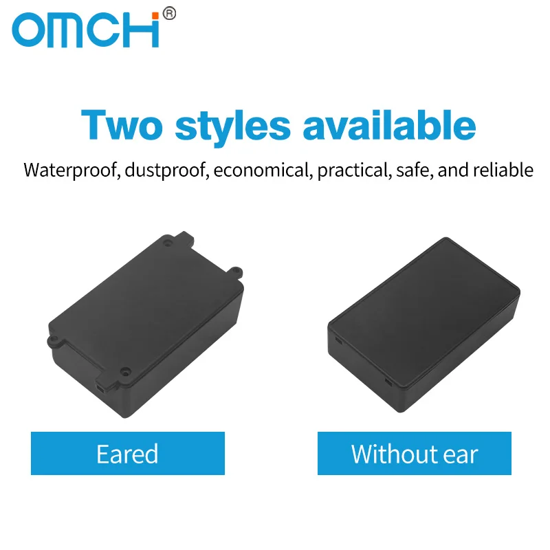 OMCH Electronic Project Box 70/100mm DIY Housing Instrument Storage Case White Black Solid Color Outdoor Sockets Waterproof Boxe