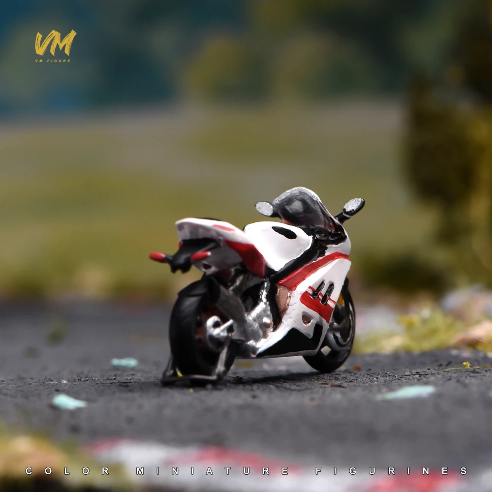 Painted Miniature 1/87 1/64 1/43 1/24 1/18 Motorcycle Model Scene Props Match Figure Doll Models Display Decoration