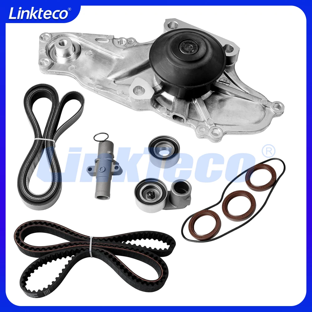 Engine Timing Belt Kit Water Pump Fit 3.0 3.2 3.5 3.7 L V6 SOHC For 03-18 Honda Accord Odyssey Acura MDX 3.0L 3.2L 3.5L 3.7L