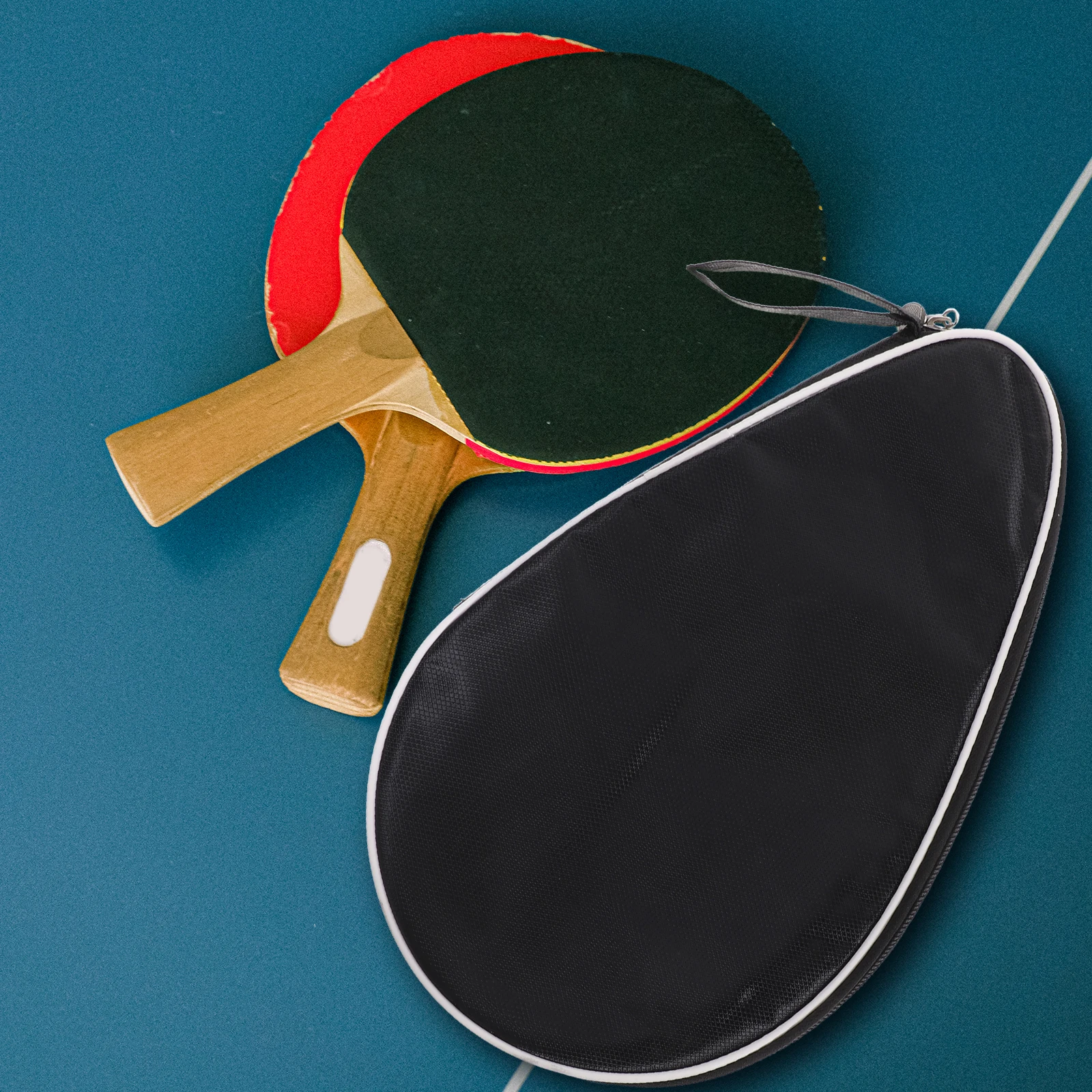 

Table Tennis Racket Bag Practical Storage Case Protective ganizer Oxford Cloth Sports Equipment Black R om Pattern Elastic B