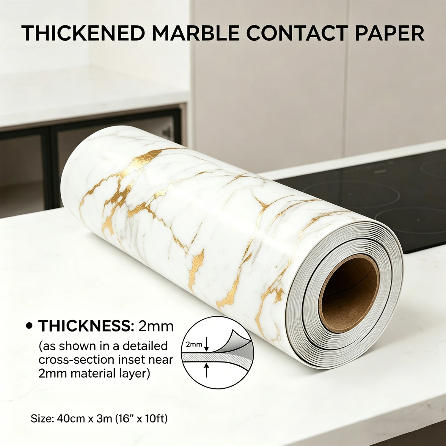

Marble Wallpaper PET IXPE 2mm Thick Peel and Stick Self Adhesive Wall Panels Home Decoration Modern