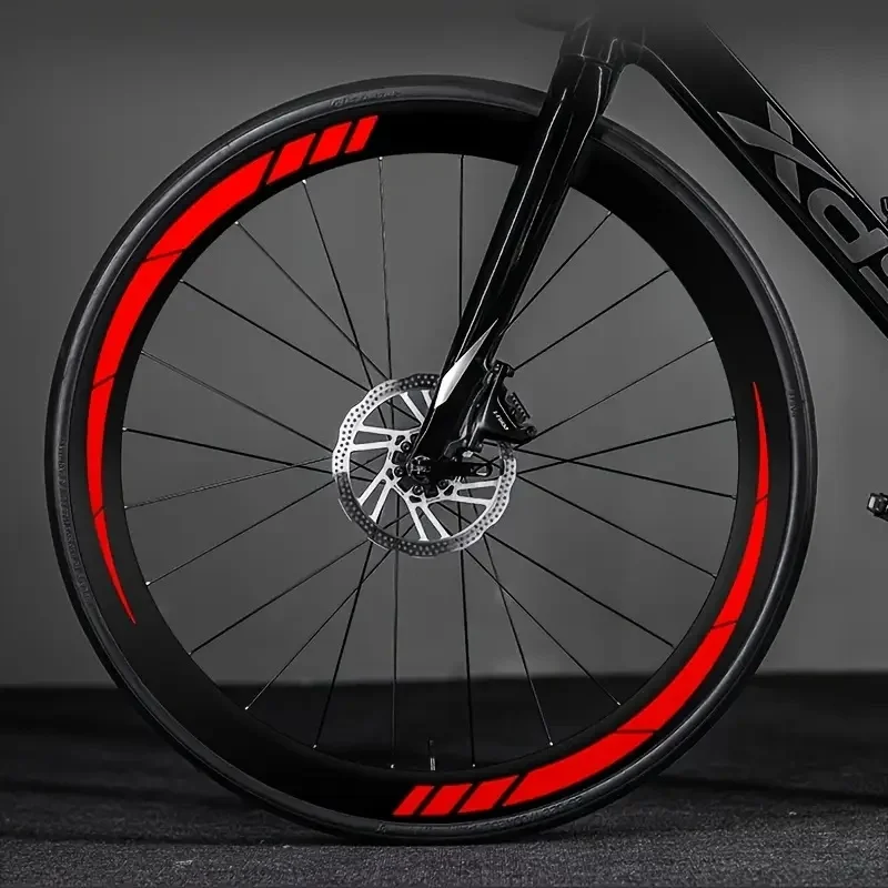 8PCS Bicycle Wheel Hub Waterproof Anti-Scratch Rim Decals Styling Accessories for Road Mountain Bike Wheel Set Decor - view 6
