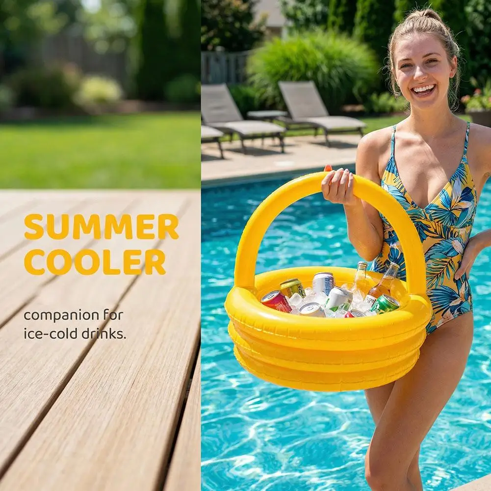 Inflatable PVC Easter Basket Ice Bucket Party Egg Storage Cooler Drink Tub Easter Basket Ice Bucket For Holiday Celebrations