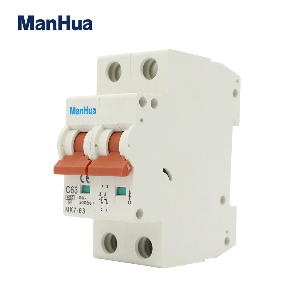 ManHua MK7-63  L7 6000A UK Market MCB 2P ~230/400V 6A 16A 20A 32A 63A breakers Mini Circuit Breaker