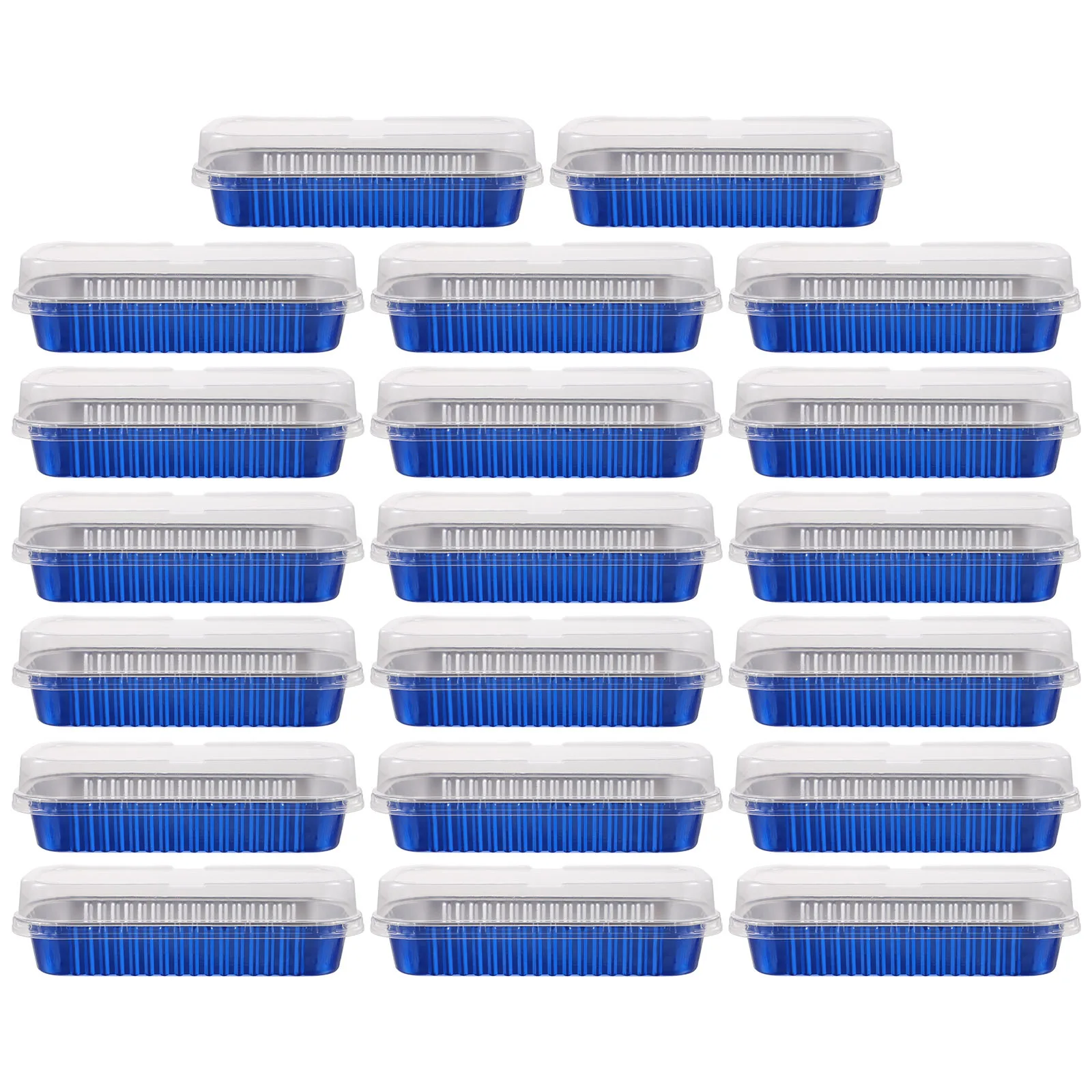 

20pcs Mini Loaf Pans Thicken Rectangular Foil Baking Containers For Cake Bread Dessert Sushi Mold Aluminum Food Storage Party