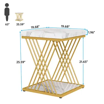 10 best sales tavolini laterali dorati - №5