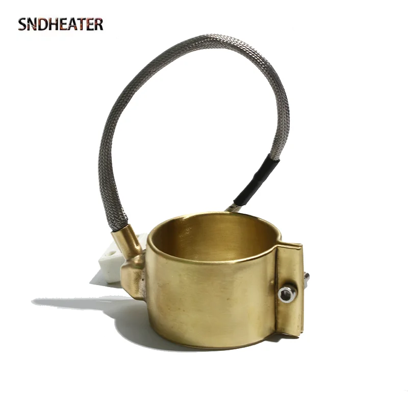 SNDHEATER 220V Electric Brass Nozzle Band Heating Element ID 48MM 50MM Die Head Molding Heater Element H30/40/60MM 350W 400W
