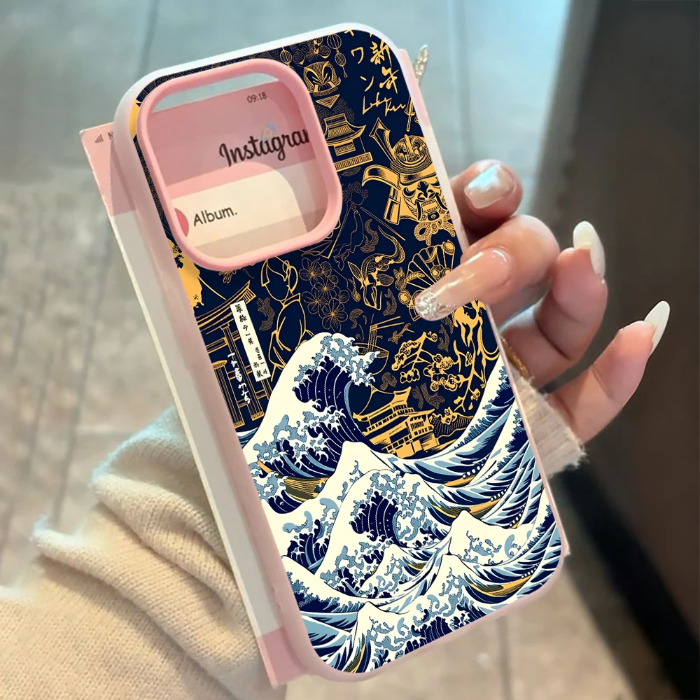 Für Samsung Galaxy S21 S26 S25 S24 S23 S22 Ultra Plus FE Hülle Modische Ukiyo-e Wellen-Abdeckung Für A37 A36 A54 A55 A56 Drop Funda – Detail 1