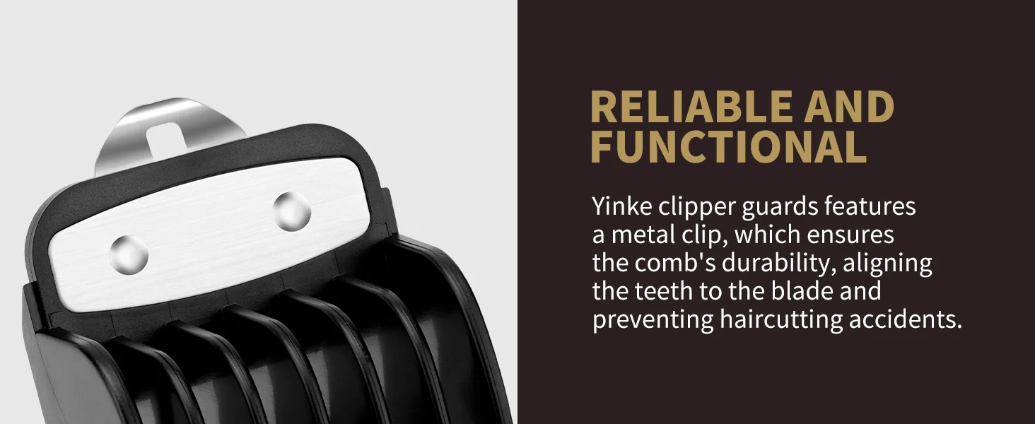 YINKE Haarschneidemaschinen für Wahl-Haarschneidemaschinen, Trimmer mit Metallclip, 1,25 Zoll/1,5 Zoll/2 Zoll, Nr. 16, Nr. 12, Nr. 10, passend für Wahl-Trimmer in den meisten Größen – Detail 2