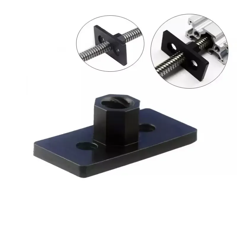 Openbuilds POM ACME Nut Plate Trapezoid T8 Lead Screw Nut Seat Support Pitch 2mm Lead 8mm/4mm/2mm 3D Printer Parts