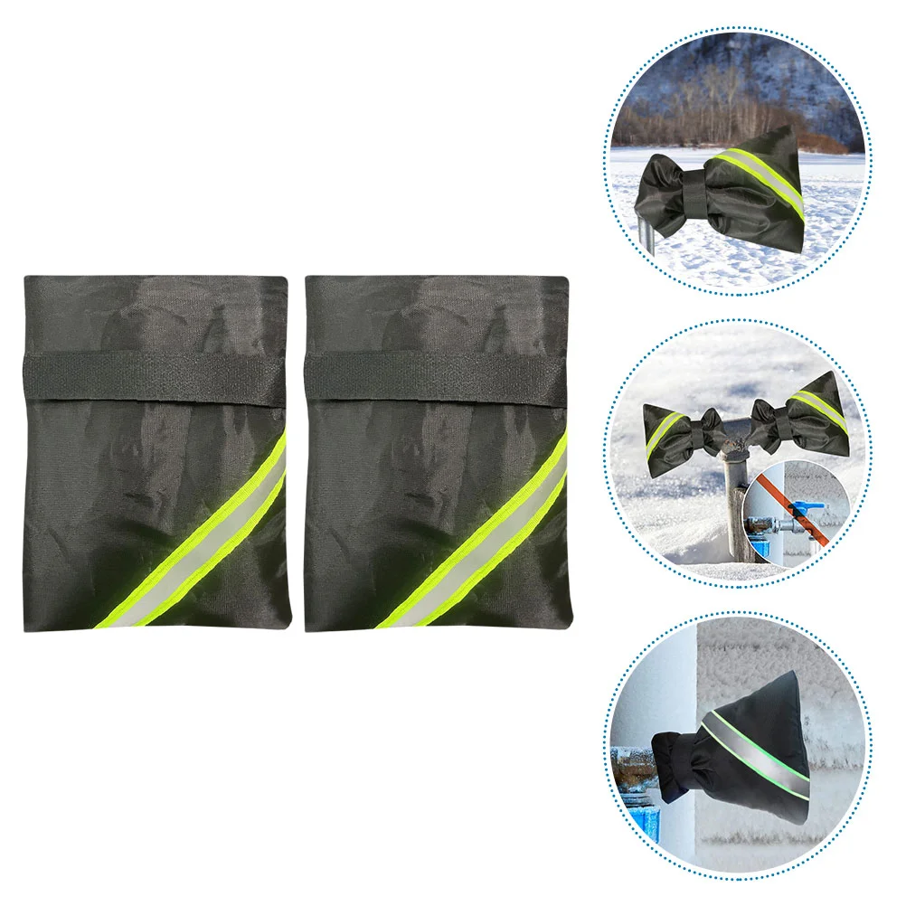 2 Pcs Outdoor Faucet Cover Waterproof Spigot Covers for Winter Sock Anti-frost Tap Swan Cotton