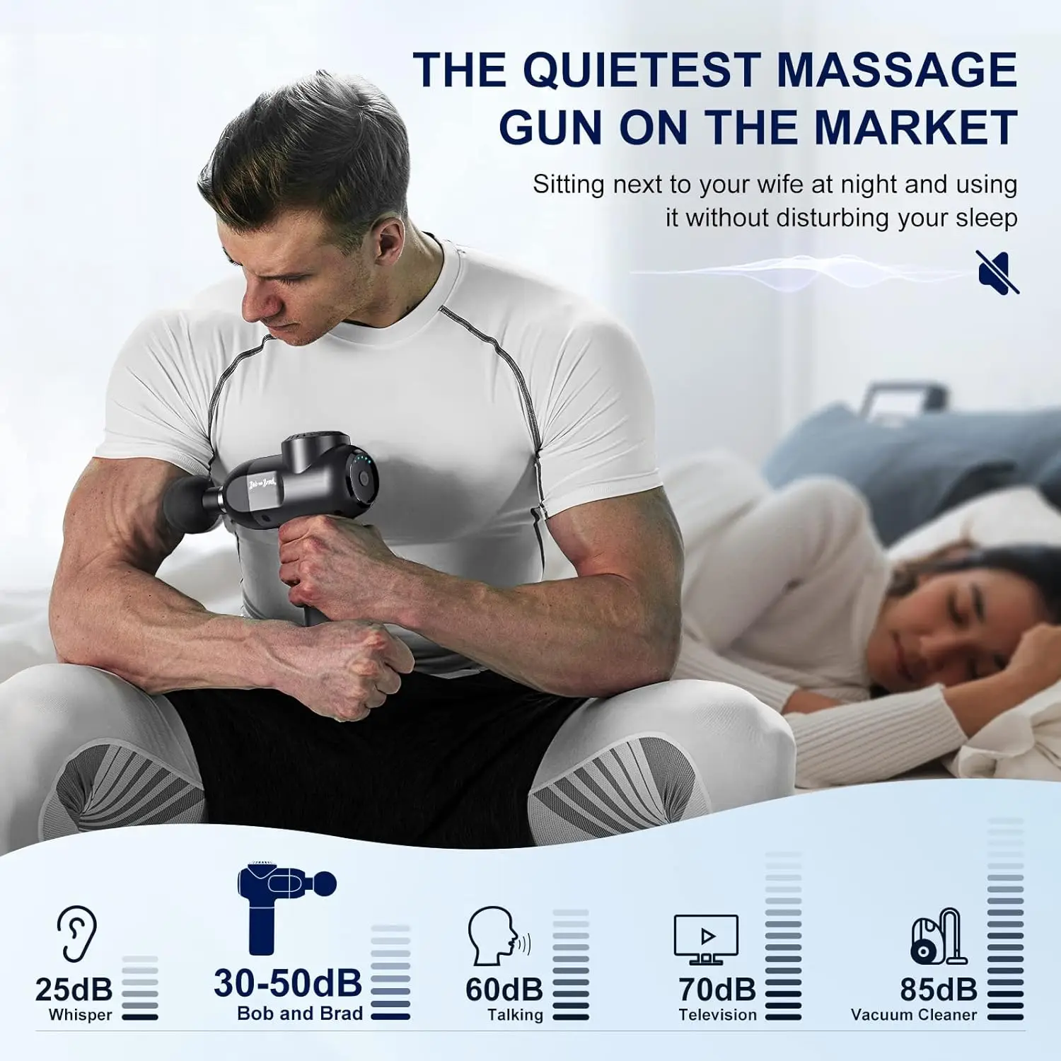 

C2 Massage Gun, Deep Tissue Percussion Massager Gun, Muscle Massager with 5 Speeds and 5 Heads, Electric Back Massagers