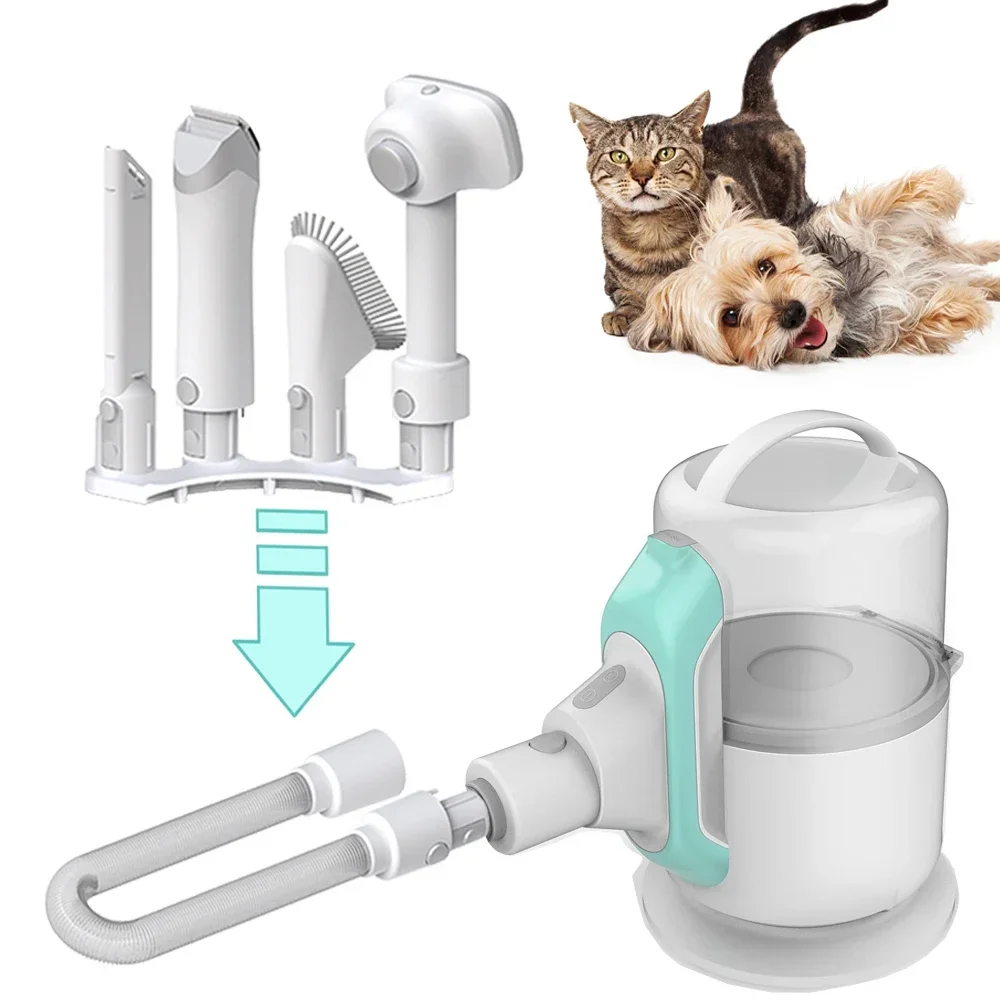 Pet Accessories Wholesale China New Arrivals Containable Dog Hair Vacuum Cleaner With Fitting Bracket Pet Vacuum